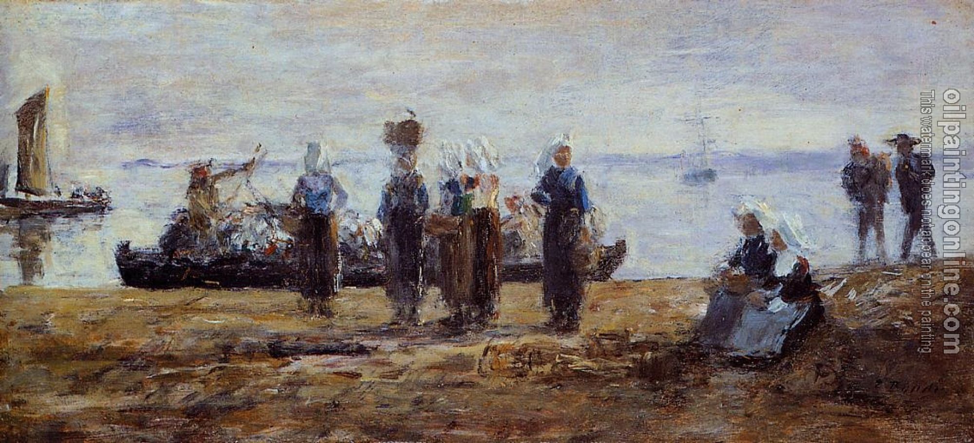 Boudin, Eugene - The Ferry at Plougastel